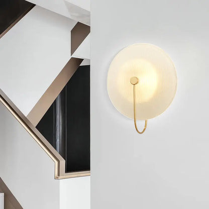 Modern gold and black orb wall lamp for living rooms