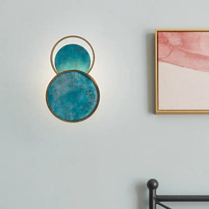 Modern gold and black orb wall lamp for living rooms