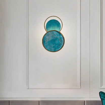 Modern gold and black orb wall lamp for living rooms