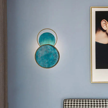Modern gold and black orb wall lamp for living rooms