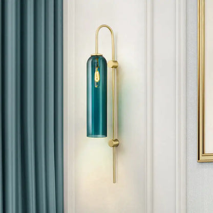 Modern gold and black orb wall lamp for living rooms
