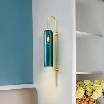 Modern gold and black orb wall lamp for living rooms