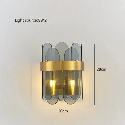 Modern gold and blue glass chandelier dining room lighting solution