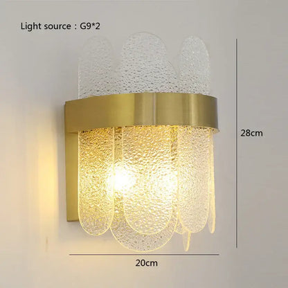 Modern gold and blue glass chandelier dining room lighting solution