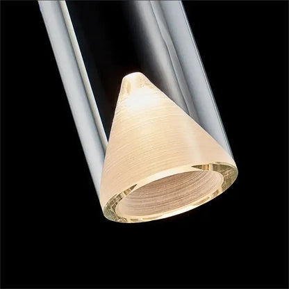 Modern gold and clear crystal copper pendant light for dining room