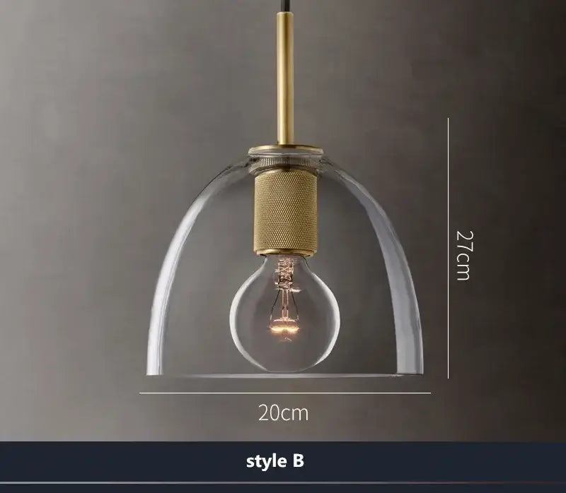 Modern gold and clear glass led pendant light trio dining room