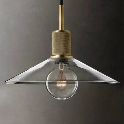 Modern gold and clear glass led pendant light trio dining room