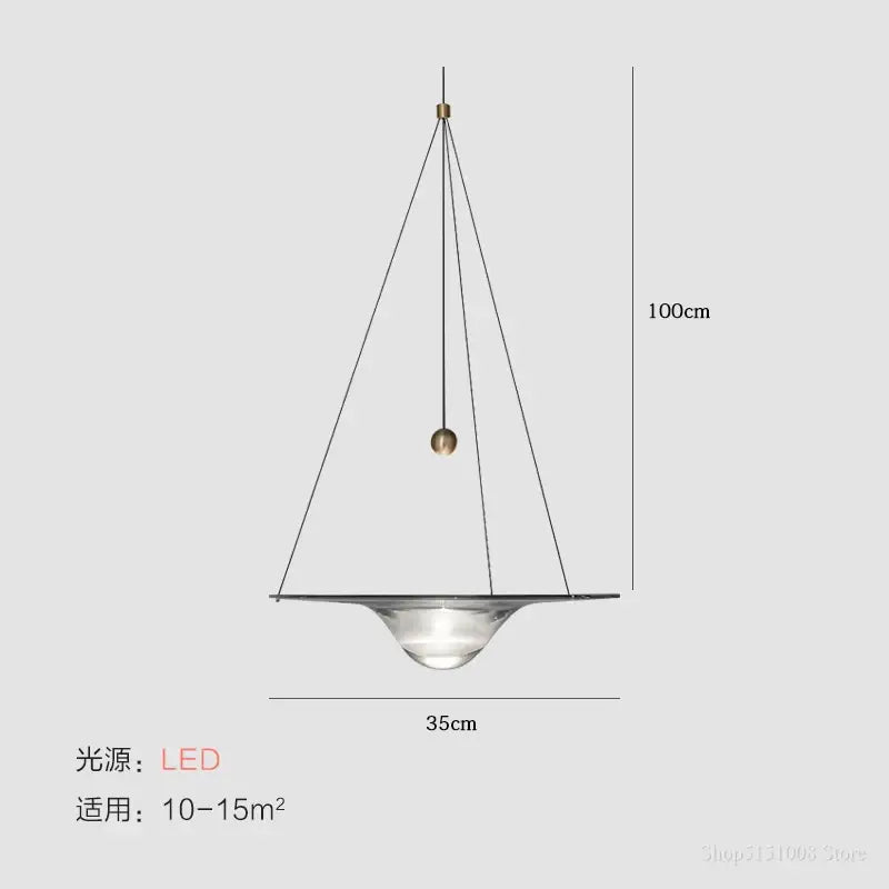 Modern gold and clear glass pendant lights bedroom hanging lamp
