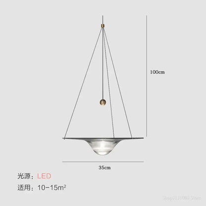 Modern gold and clear glass pendant lights bedroom hanging lamp
