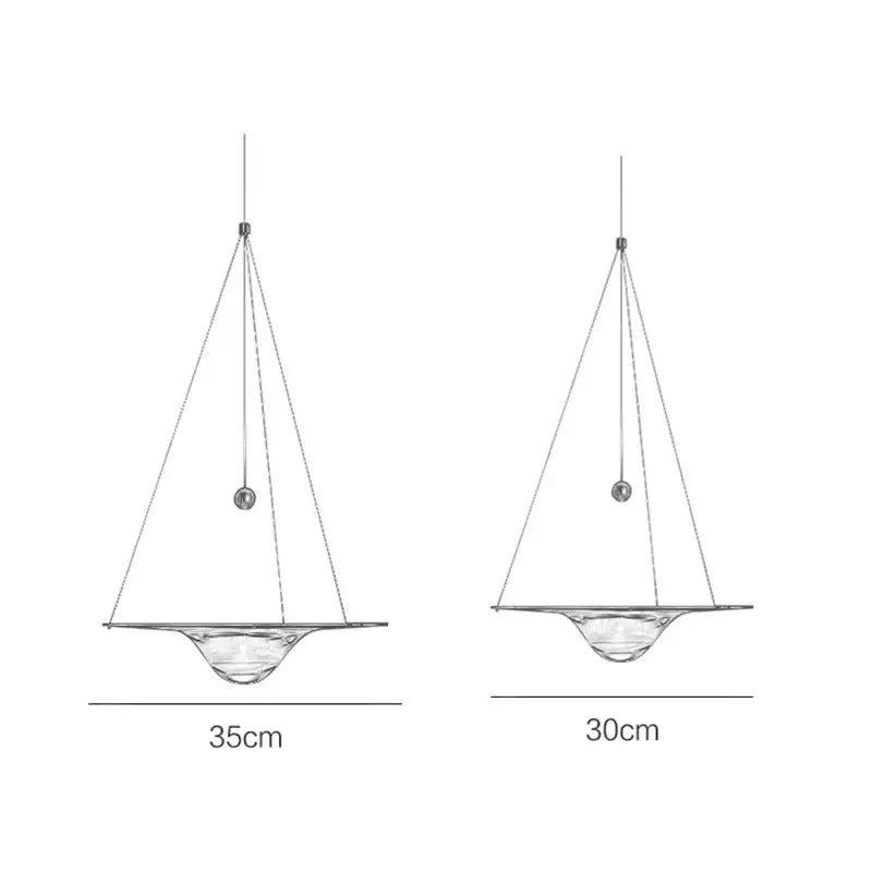 Modern gold and clear glass pendant lights bedroom hanging lamp