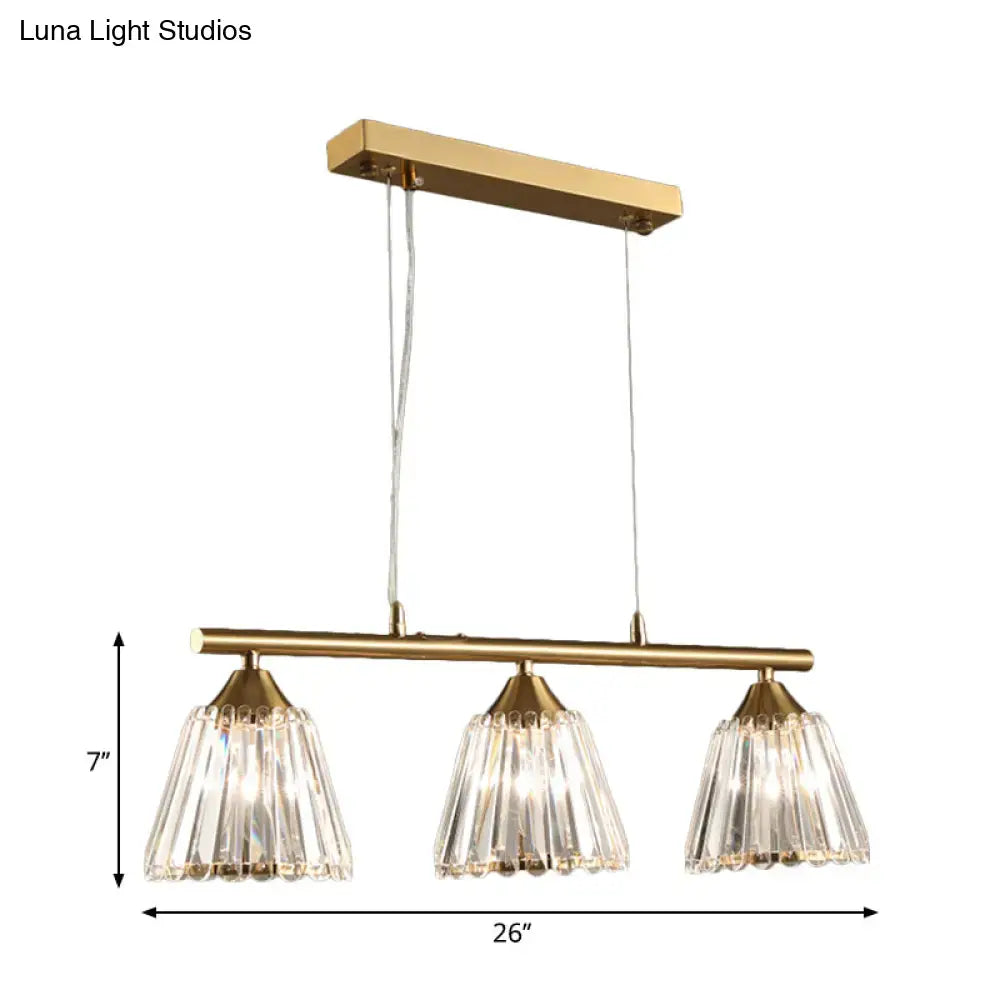 Modern gold and crystal pendant light dining room 220v-240v