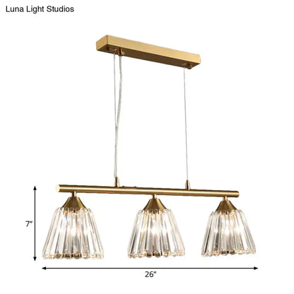 Modern gold and crystal pendant light dining room 220v-240v