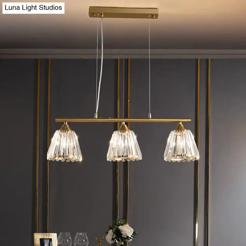 Modern gold and crystal pendant light dining room 220v-240v