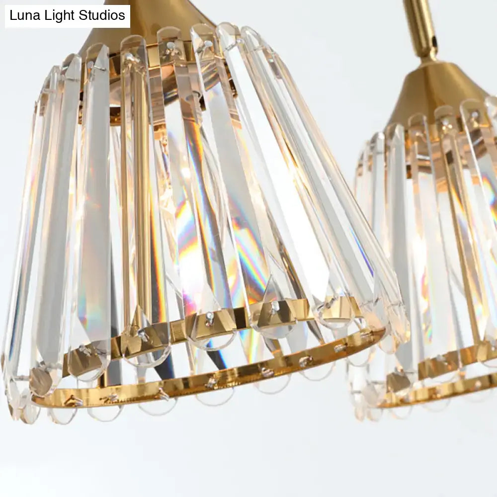 Modern gold and crystal pendant light dining room 220v-240v