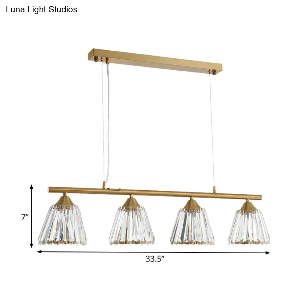 Modern gold and crystal pendant light dining room 220v-240v