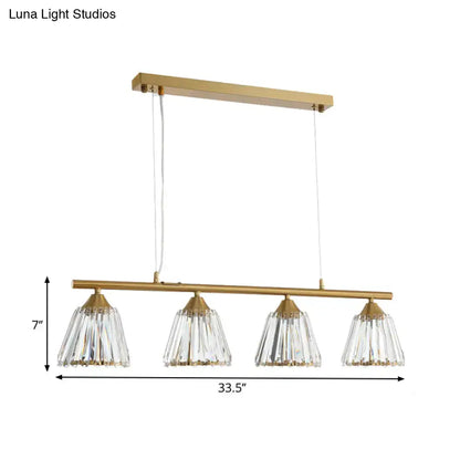 Modern gold and crystal pendant light dining room 220v-240v