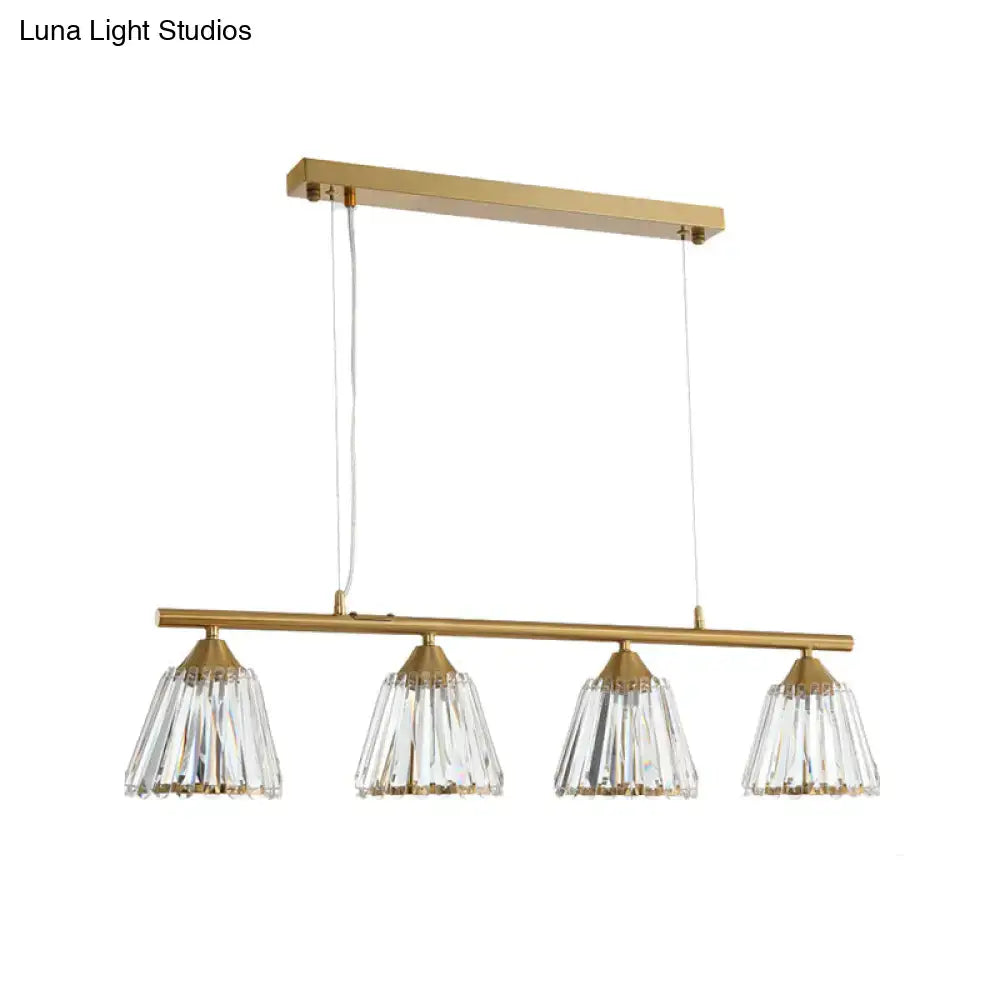 Modern gold and crystal pendant light dining room 220v-240v