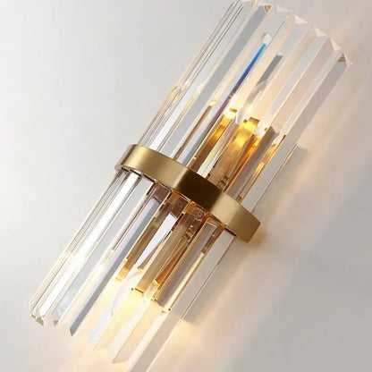 Modern gold and crystal wall light living room sconce