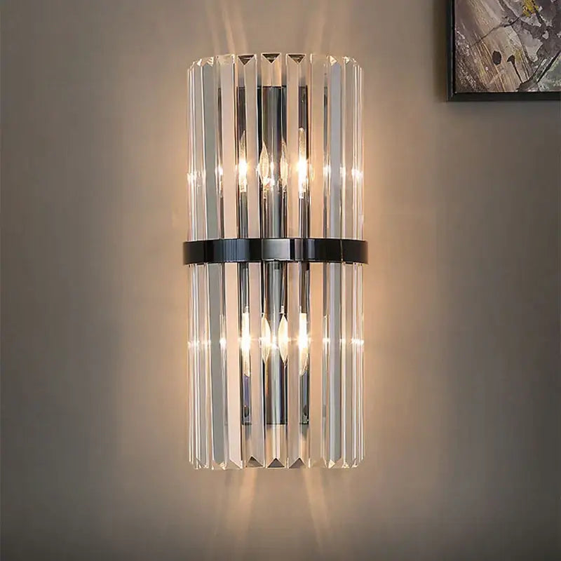 Modern gold and crystal wall light living room sconce