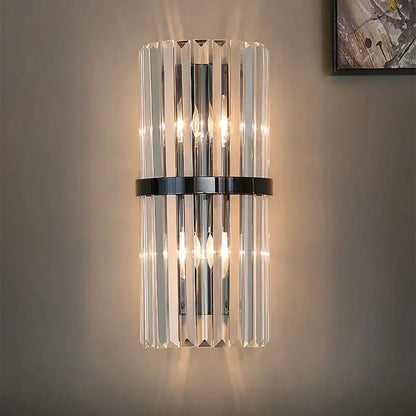 Modern gold and crystal wall light living room sconce