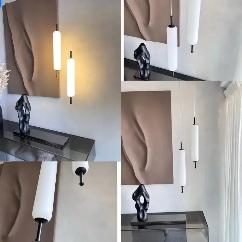Modern gold and frosted glass led pendant chandelier for living room