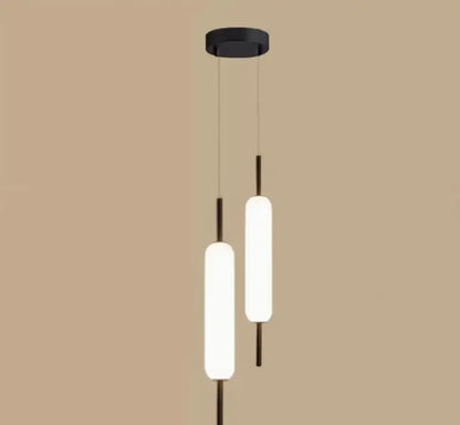 Modern gold and frosted glass led pendant chandelier for living room