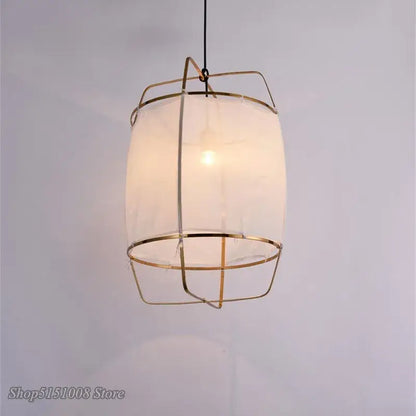 Modern gold and glass pendant light fixture for dining room