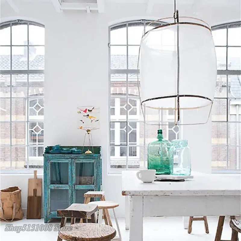 Modern gold and glass pendant light fixture for dining room