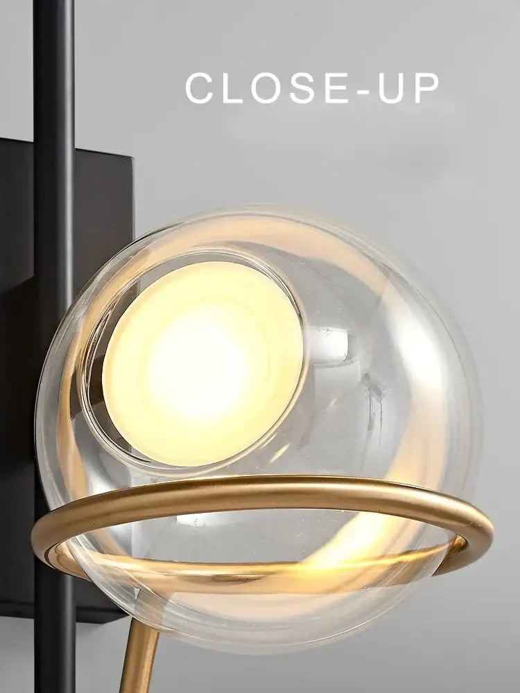 Modern gold and gray glass ceiling chandelier living room light