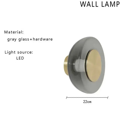 Modern gold and gray glass ceiling chandelier living room light