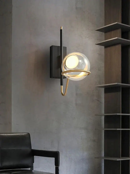 Modern gold and gray glass ceiling chandelier living room light