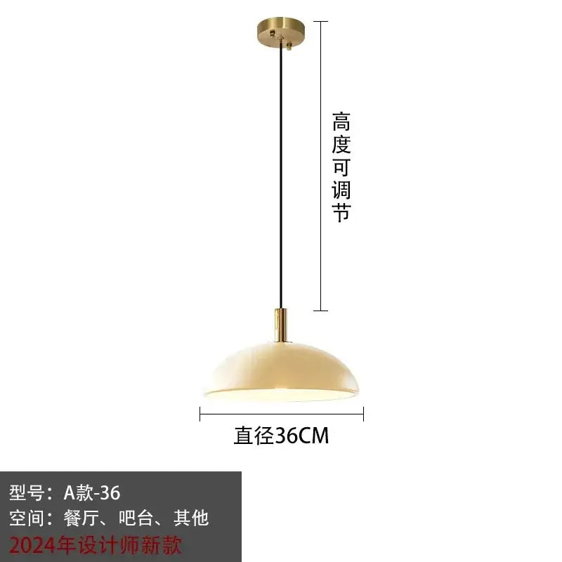 Modern gold and textured glass pendant light for kitchen dining room