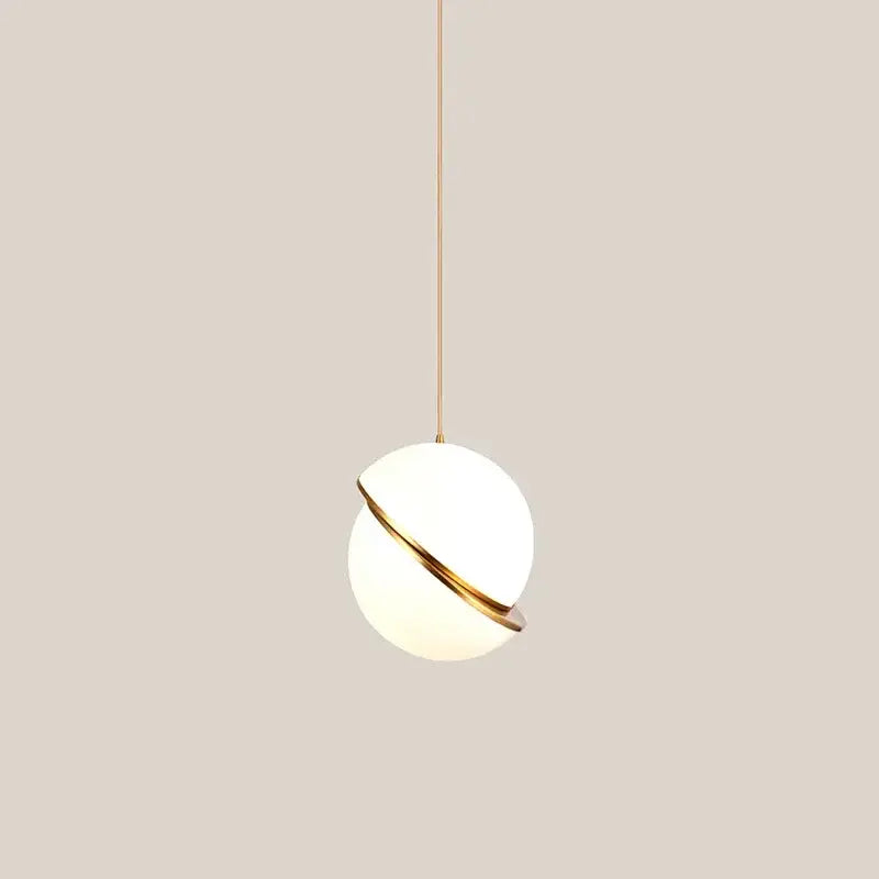 Modern gold and white ball pendant light dining room chandelier