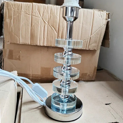 Modern gold and white crystal table lamp bedroom light