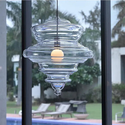 Modern gold and white glass chandelier dining room light