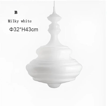 Modern gold and white glass chandelier dining room light