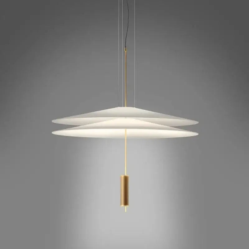 Modern gold and white designer saucer ufo pendant light living room