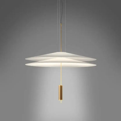 Modern gold and white designer saucer ufo pendant light living room