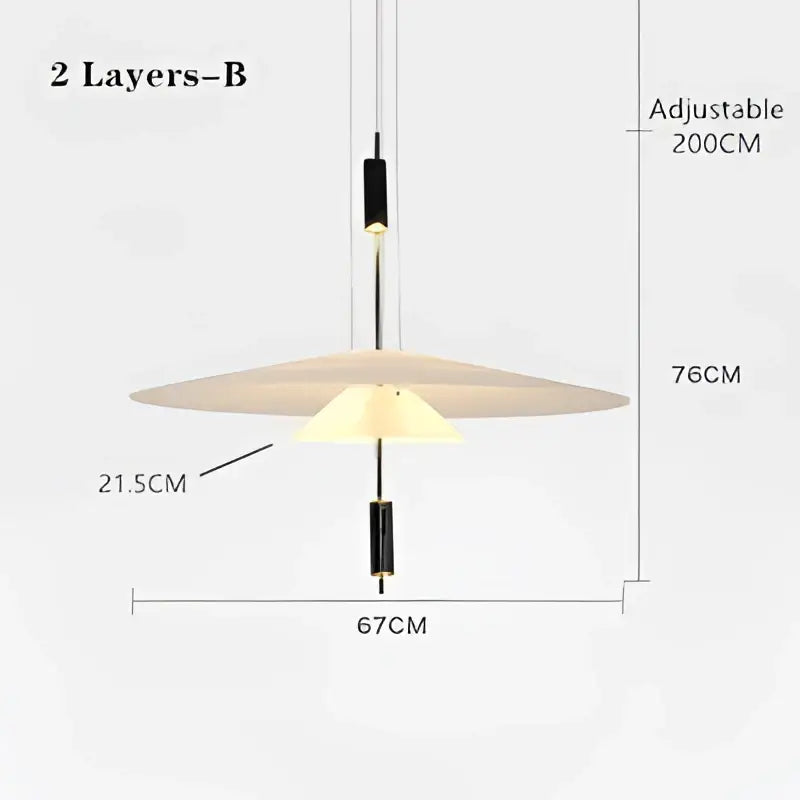 Modern gold and white designer saucer ufo pendant light living room