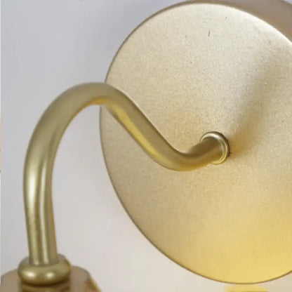Modern gold and white glass wall lamp stair light