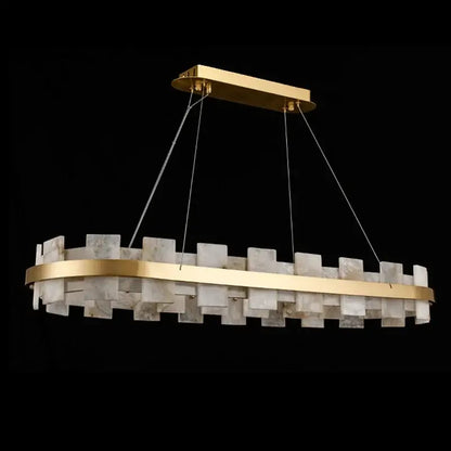 Modern gold and white marble bedroom chandelier led pendant lamp
