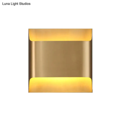 Modern gold angular led light fixture for living room