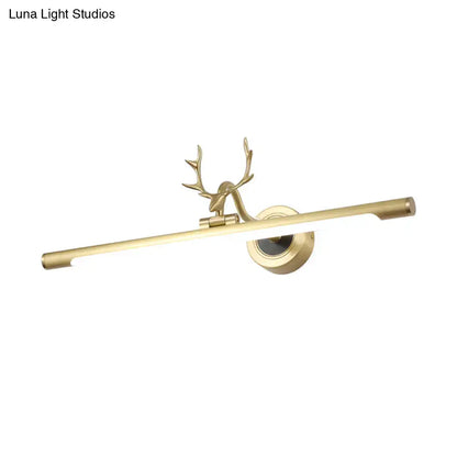 Modern gold antler deco bathroom vanity wall light