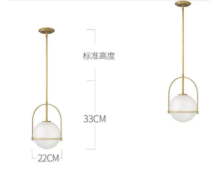 Modern gold arched glass bar pendant lamp kitchen light
