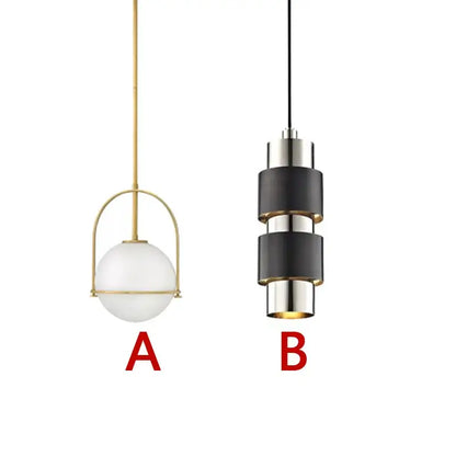 Modern gold arched glass bar pendant lamp kitchen light