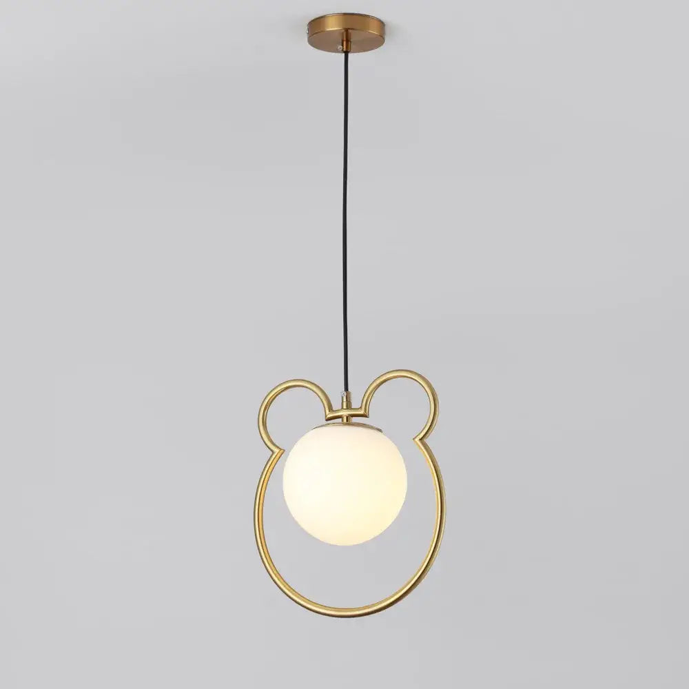 Modern gold arched glass bar pendant lamp kitchen light