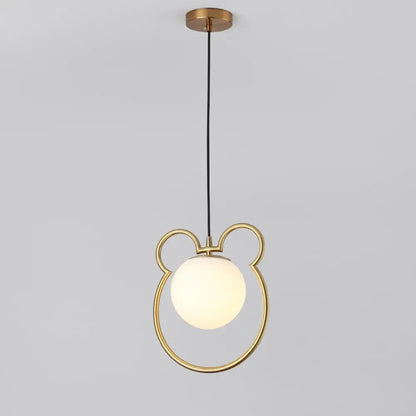 Modern gold arched glass bar pendant lamp kitchen light