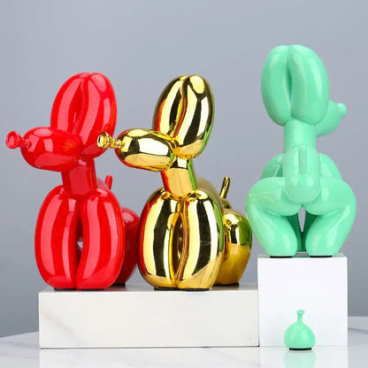 Modern gold balloon dog statue living room resin art sculpture