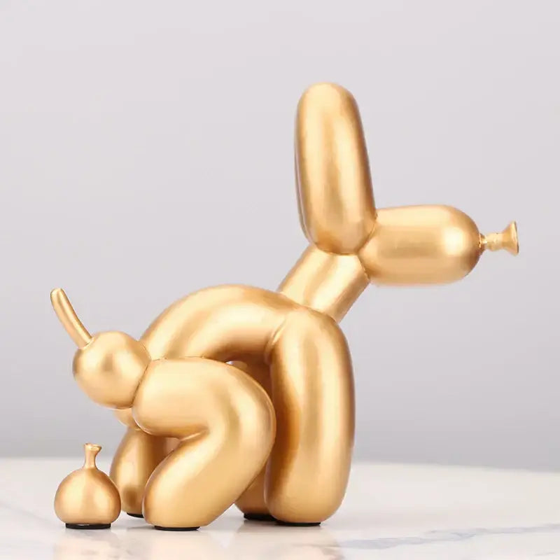 Modern gold balloon dog statue living room resin art sculpture
