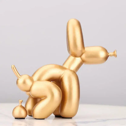 Modern gold balloon dog statue living room resin art sculpture